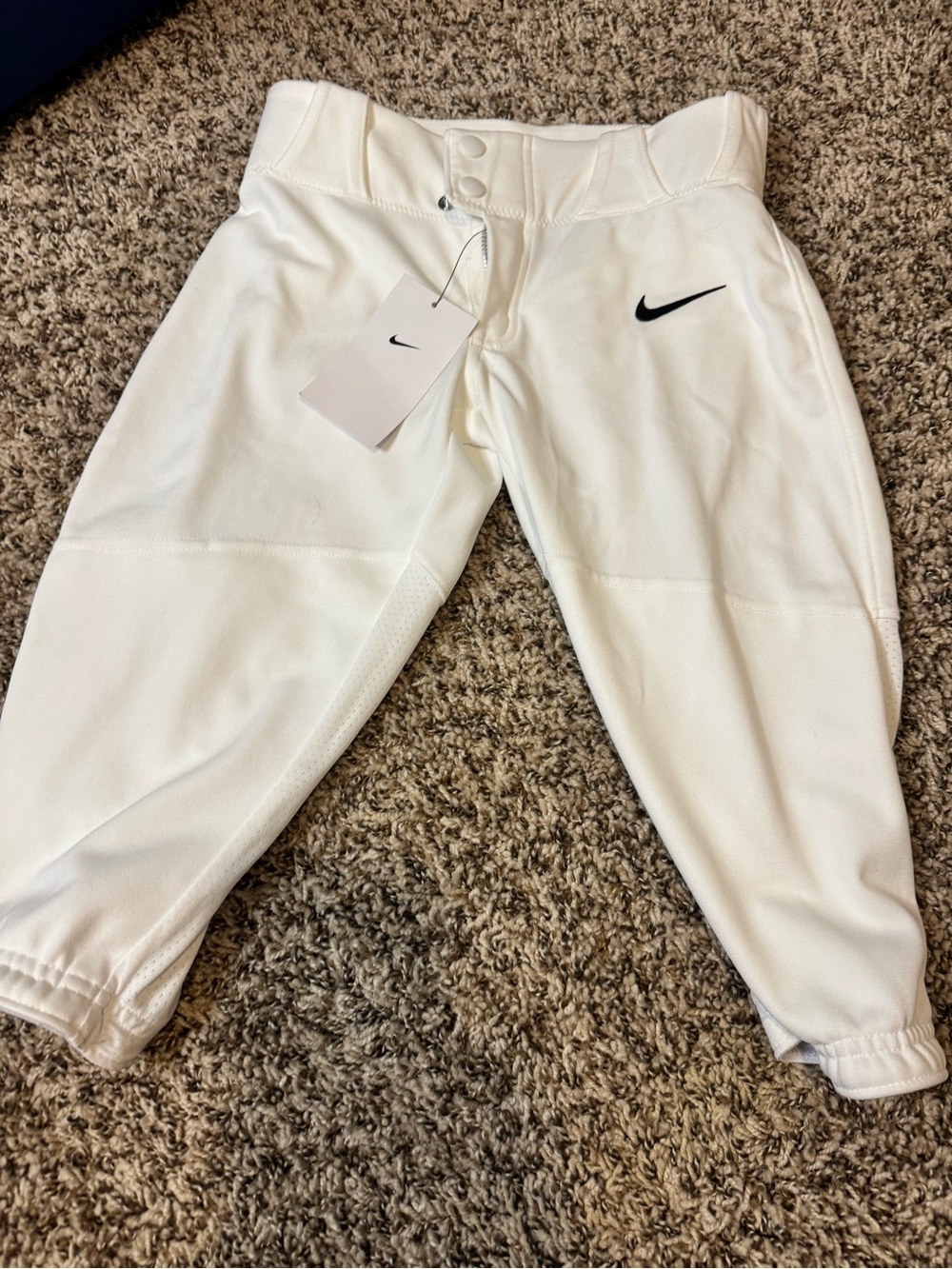 Nike Kids White Athletic Baseball Pants size small